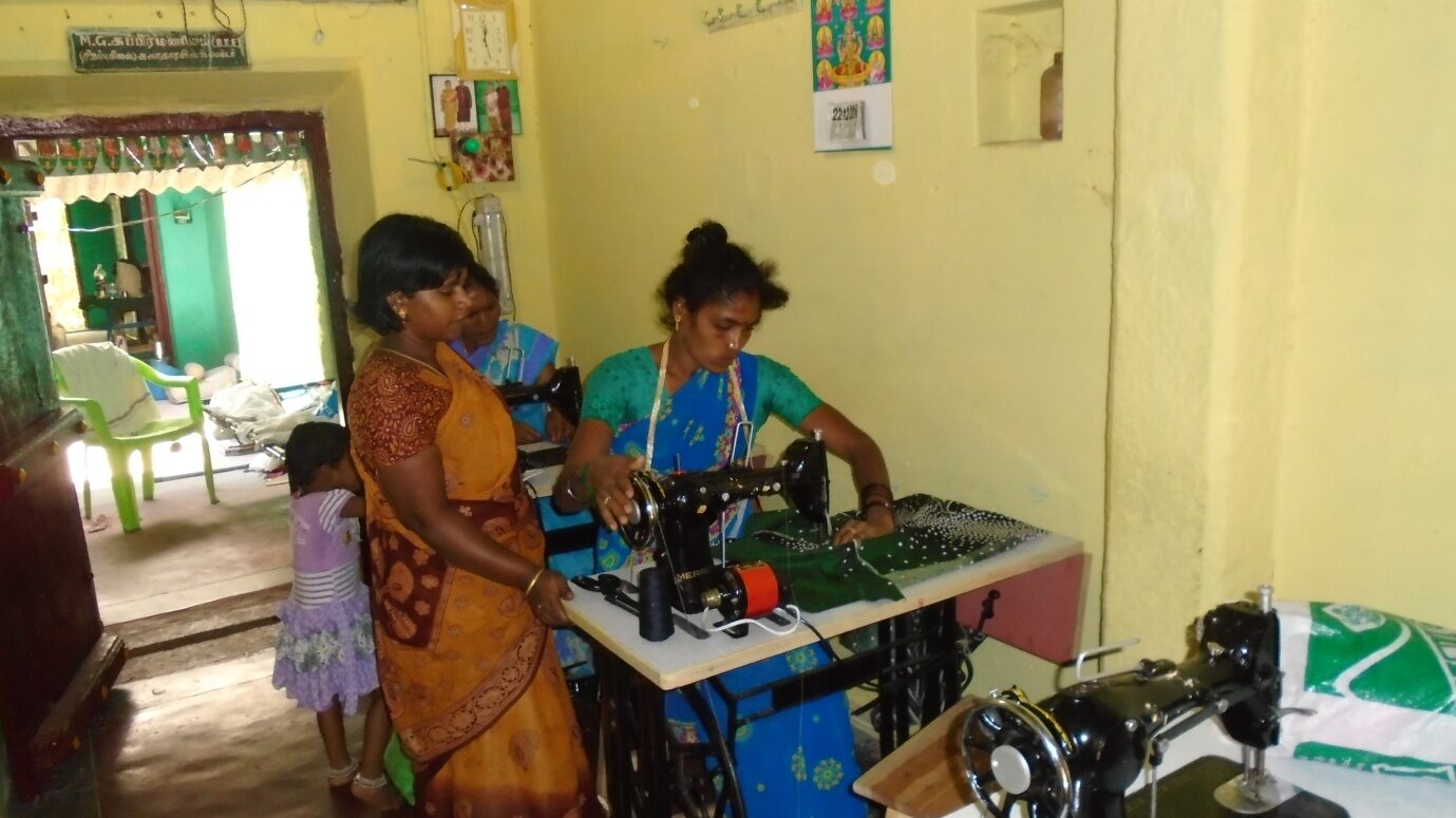 Sewing and tailoring training session